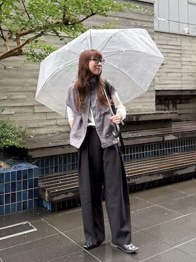 「アイテム（ファッション雑貨）」を使った、MINAEさん（レディース・160cm）の秋コーディネート