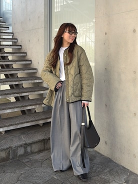 「冬の注目アウター」｜MINAEさん（レディース・160cm）の秋コーディネート