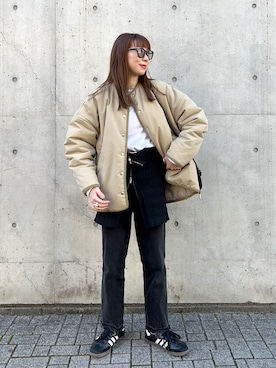 「BLACK BY MOUSSY（ブラックバイマウジー）のアイテム」を使った、MINAEさん（骨格ナチュラル・レディース・160cm）の冬コーディネート