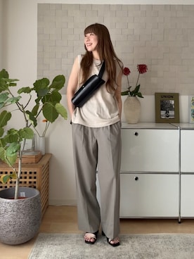「welleg（ウェレッグ）のアイテム」を使った、MINAEさん（レディース・160cm）の春コーディネート