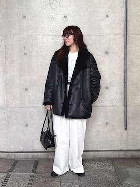 「アイテム（ブルゾン）」を使った、MINAEさん（レディース・160cm）の秋コーディネート