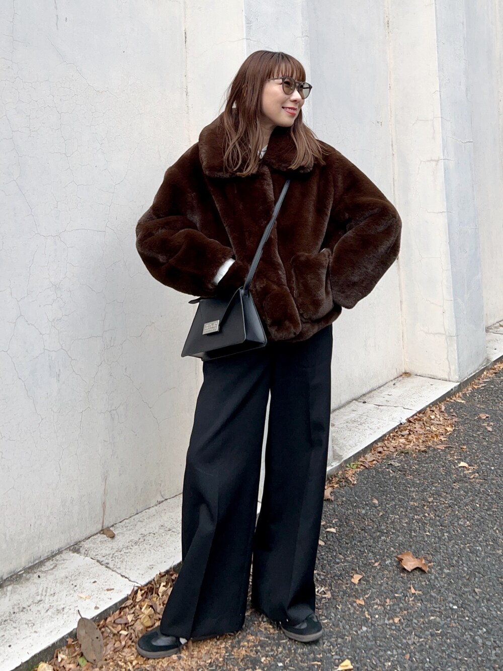 JAKKE/ジャッキー】TRACI COAT CHOCOLATE ファージャケット jakke 