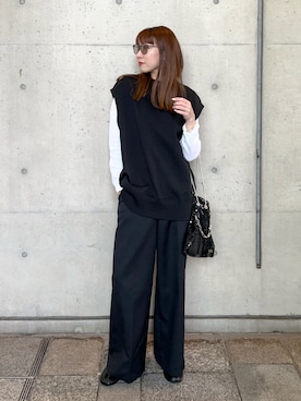 「BIGOTRE（ビゴター）のアイテム（ショルダーバッグ）」を使った、MINAEさん（レディース・160cm）の冬コーディネート