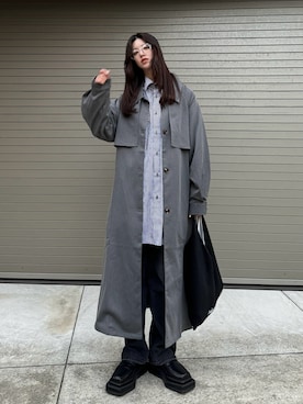 「アイテム（トレンチコート）」を使った、나 츠さん（レディース・164cm・20代）の秋コーディネート