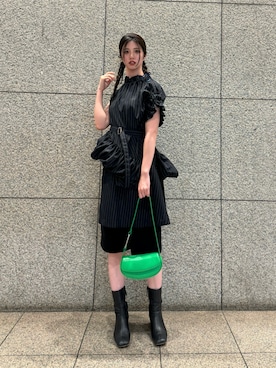 「アイテム（ブーツ）」を使った、나 츠さん（レディース・164cm・20代）の秋コーディネート