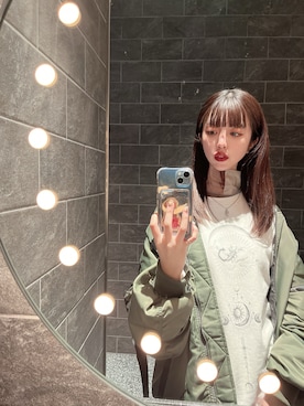 「M.Y.O.B（エム.ワイ.オー.ビー）のアイテム（ジャケット/アウター）」を使った、나 츠さん（レディース・164cm）の秋コーディネート