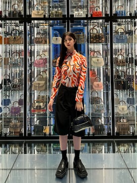 「アイテム（ボストンバッグ）」を使った、나 츠さん（レディース・164cm・30代）の秋コーディネート