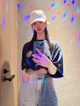 「アイテム（キャップ）」を使った、나 츠さん（レディース・164cm・30代）の秋コーディネート