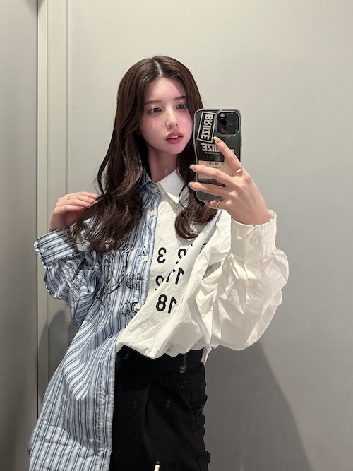 最終値下 MM6 ブラウス メゾンマルジェラ マルジェラ MM6 Maison Margiela エムエムシックス メゾン マルジェラ 22AW ピン