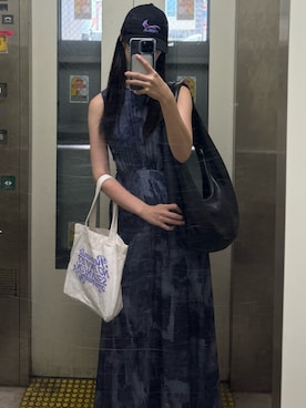 「アイテム（キャップ）」を使った、나 츠さん（レディース・164cm・20代）の冬コーディネート