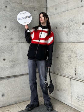 「アイテム（ナイロンジャケット）」を使った、나 츠さん（レディース・164cm・30代）の秋コーディネート