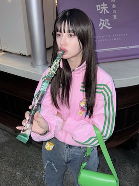 「アイテム（ジャージ）」を使った、나 츠さん（レディース・164cm）の冬コーディネート