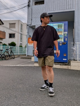 「アイテム（キャップ）」を使った、seishiro(相互フォロー)さん（メンズ・166cm）の秋コーディネート