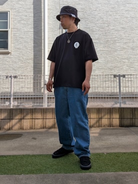 「アイテム（帽子）」を使った、seishiro(相互フォロー)さん（メンズ・166cm）の夏コーディネート