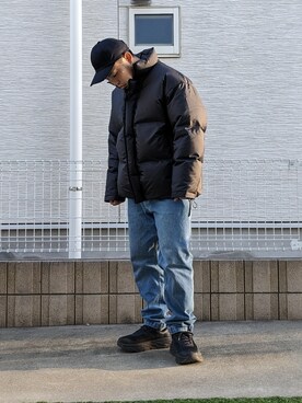 「INHERIT（インヘリット）のアイテム（パンツ）」を使った、seishiro(相互フォロー)さん（メンズ・166cm）の冬コーディネート