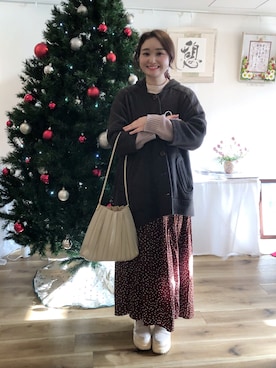 「アシンメトリー」｜「アイテム（その他アウター）」を使った、bakeさん（レディース・160cm）の冬コーディネート