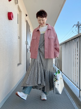 「KiU（キウ）のアイテム」を使った、うちこさん（レディース・157cm）の冬コーディネート