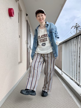 「スポーティ」｜うちこさん（レディース・157cm）の春コーディネート