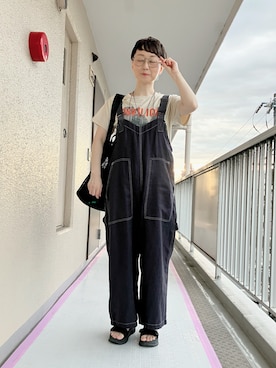 「BAYFLOW（ベイフロー）のアイテム」を使った、うちこさん（レディース・157cm）の夏コーディネート