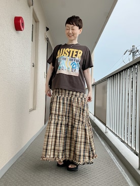 「Freada（フリーダ）のアイテム」を使った、うちこさん（レディース・157cm）の夏コーディネート