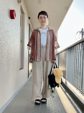 「Java（ジャバ）のアイテム（シューズ）」を使った、うちこさん（レディース・157cm）の春コーディネート
