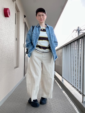 「studio CLIP（スタディオクリップ）のアイテム」を使った、うちこさん（レディース・157cm）の春コーディネート