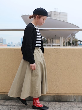 「アニエスベー」｜Miki.Nさん（レディース・148cm）の冬コーディネート