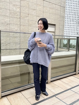 「mystic（ミスティック）のセンターステッチフレアデニム（デニムパンツ）」を使った、mystic_nishiさん（レディース・151cm）の秋コーディネート