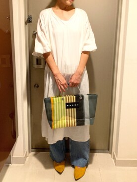 「アイテム（ワンピース/ドレス）」を使った、YOSHIさん（レディース・166cm・40代）の夏コーディネート