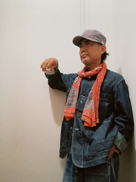「アイテム（帽子）」を使った、まゆChan  さん（メンズ・169cm・50代）の秋コーディネート
