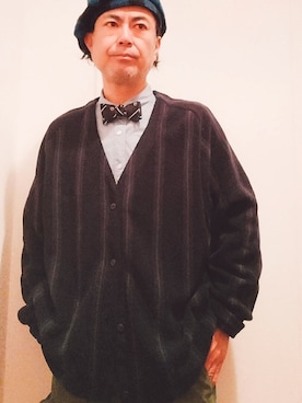 「アイテム（ハンチング/ベレー帽）」を使った、まゆChan  さん（メンズ・169cm）の冬コーディネート