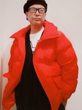 「UNIQLO U」｜「アイテム（帽子）」を使った、まゆChan  さん（メンズ・169cm）の冬コーディネート