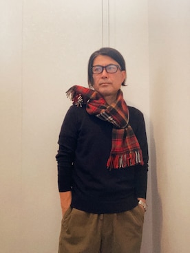 「アイテム（アナログ腕時計）」を使った、まゆChan  さん（メンズ・169cm）の冬コーディネート