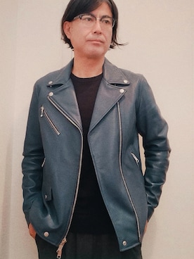 「アイテム（スラックス）」を使った、まゆChan  さん（メンズ・169cm・50代）の秋コーディネート