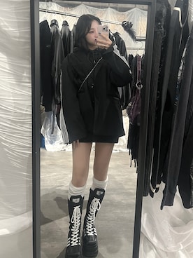 「Darich（ダーリッチ）のアイテム（ジャケット/アウター）」を使った、Maimiさん（レディース・161cm）の冬コーディネート