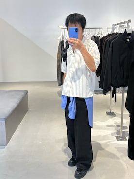 「アイテム（スラックス）」を使った、たくたんさん（メンズ・164cm）の夏コーディネート