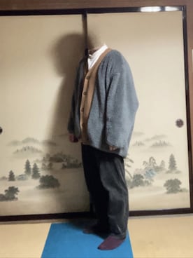 「モックネック」｜まるさん（メンズ・168cm）の冬コーディネート