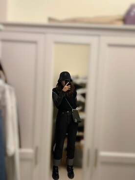 「EDT（イーディーティー）のアイテム」を使った、Cindyさん（レディース・166cm）の冬コーディネート