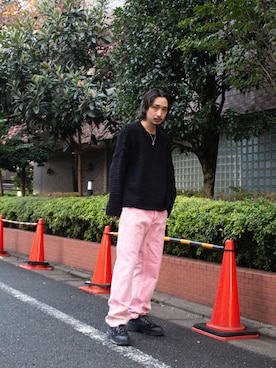 「MYne（マイン）のアイテム」を使った、THE PHARCYDEさん（メンズ・178cm）の秋コーディネート