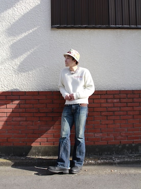 「MYne（マイン）のアイテム」を使った、THE PHARCYDEさん（メンズ・180cm）の春コーディネート