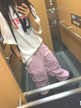 「SIDEWAY STANCE（サイドウェイスタンス）のアイテム」を使った、たなとさん（レディース・163cm）の夏コーディネート