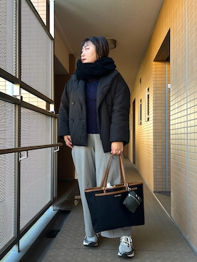 「saloon（サルーン）のアイテム」を使った、nanさん（レディース・164cm）の冬コーディネート