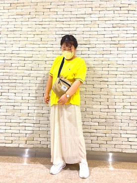 「アイテム（アナログ腕時計、ピンク系）」を使った、nanさん（レディース・164cm）の夏コーディネート