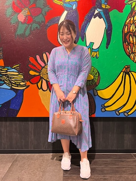 「アイテム（アナログ腕時計、ピンク系）」を使った、nanさん（レディース・164cm）の秋コーディネート