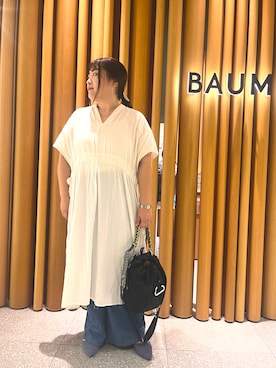 「アイテム（パンプス、ブルー系）」を使った、nanさん（レディース・164cm）の夏コーディネート