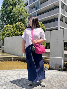 「LONGCHAMP（ロンシャン）のアイテム」を使った、nanさん（レディース・164cm）の夏コーディネート