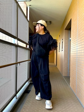 「アイテム（キャップ）」を使った、nanさん（レディース・164cm）の春コーディネート