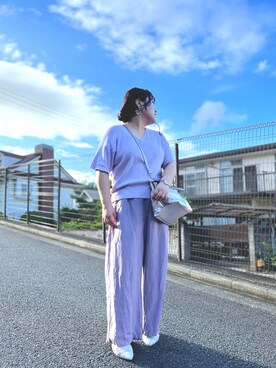 「アイテム（アナログ腕時計、ピンク系）」を使った、nanさん（レディース・164cm）の夏コーディネート