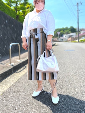 「ぽっちゃり、夏」｜「アイテム（腕時計）」を使った、nanさん（レディース・164cm）の春コーディネート