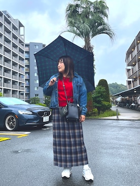 「秋服コーデ」｜「アイテム（デニムジャケット）」を使った、nanさん（レディース・164cm）の秋コーディネート